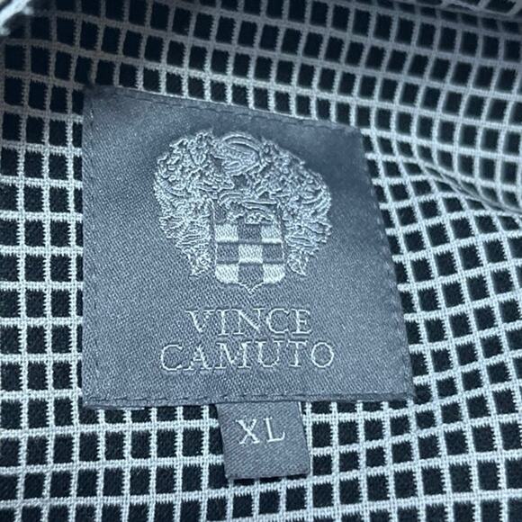 Vince Camuto Women's Black White Sleeveless Collared Zip Up Vest Jacket Size XL - Picture 3 of 4